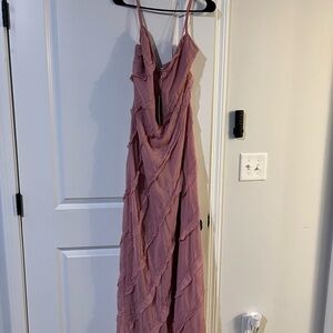 NWT Elegant Pink Layered Women's Maxi Dress